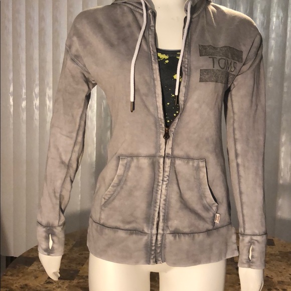 Toms Sweat Jacket Distress Style W:Hoodie . SZ XS - Picture 1 of 7